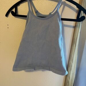 Elegant Blue Ribbed Camisole